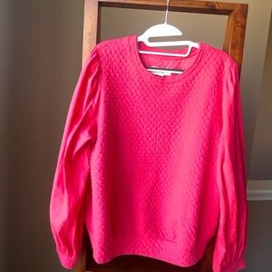 PORRIDGE PINK Textured Long Sleeve Top